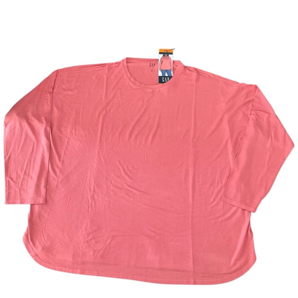 Gap Women's Drop Shoulder Long Sleeve Top Coral Pink Size XXL NWT